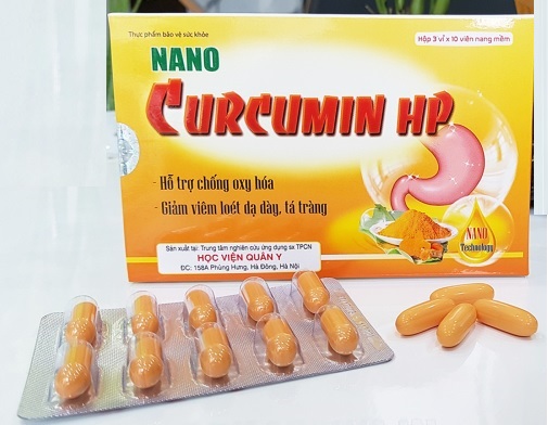 nano curcumin hp điều trị đau dạ dày